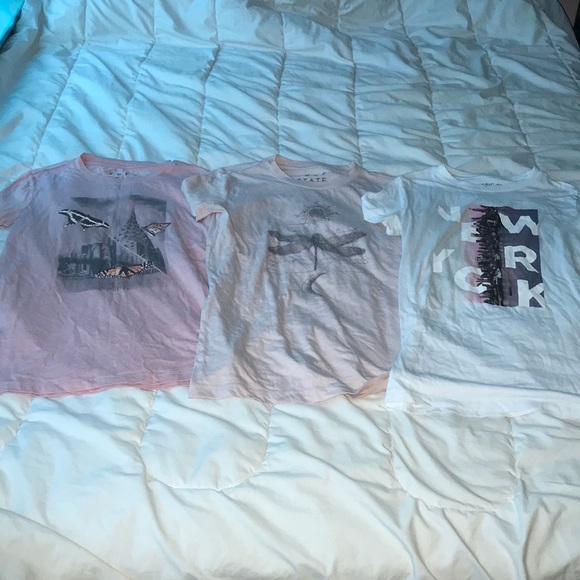 3 Aeropostale T-Shirts, all size S🦋🌆🌅 - Picture 1 of 4
